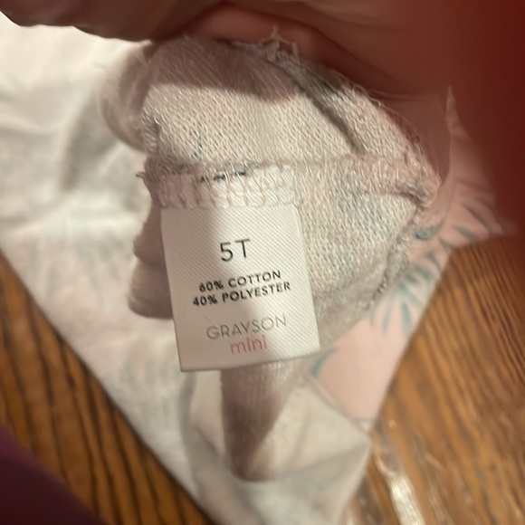 EUC Grayson Threads Mini Pink Dress with Palm Tree Print Size 5T - Picture 4 of 6